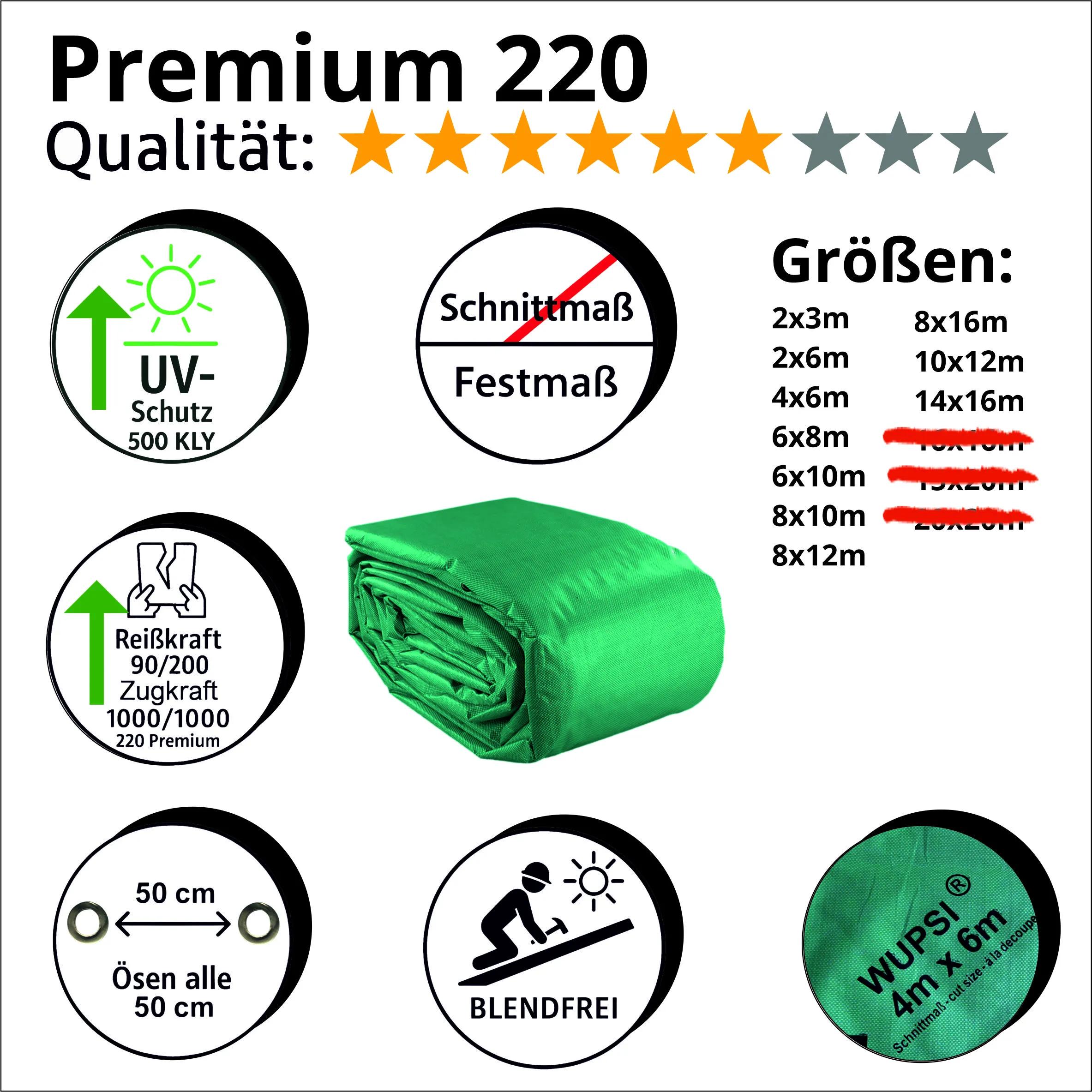 Abdeckplane&nbsp;Premium&nbsp;220